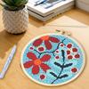 DIY-Sticksets für Anfänger Bastel-Stanznadel-Set Teppich für Starter-Sets mit gestempeltem Sonnenblumenmuster Stoff Garn Reifen