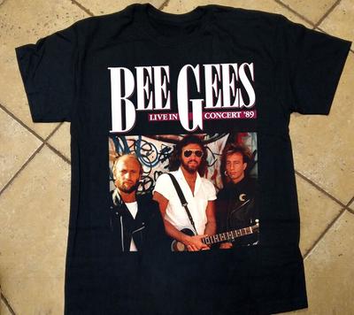 Bee Gees - Live in Concert Maglietta Nera Unisex Tutte le Taglie SB176