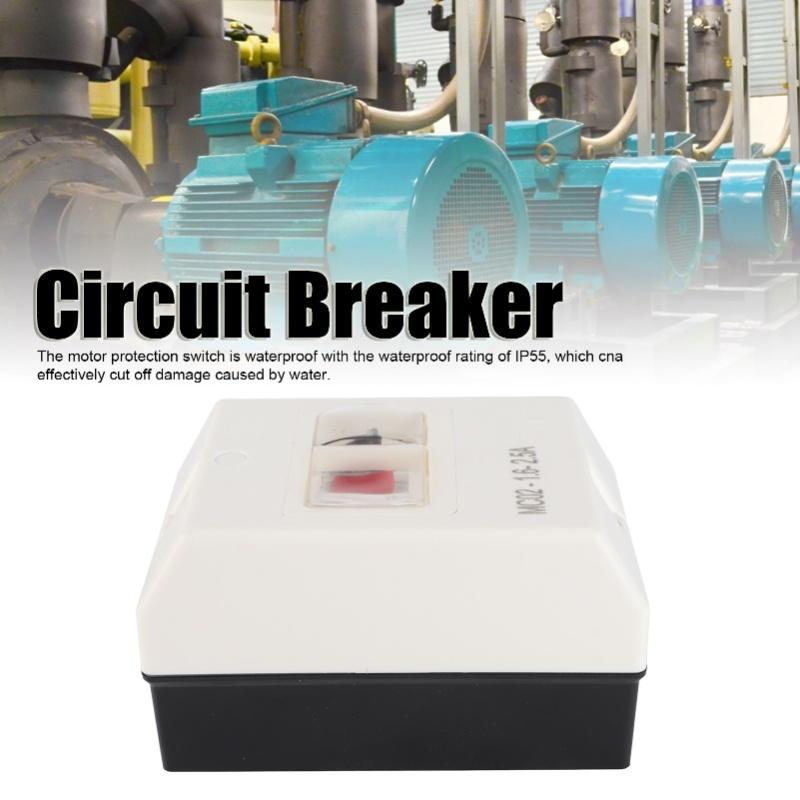 Motorschutzschalter Leistungsschalter MC02-1.6-2.5A 50/60Hz ABS Wasserdicht 220V/380V