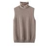 Women Wool Sleeveless Pullovers Turtleneck Sweater Waistcoat Wool Knitwear Spring Autumn Winter Fashion Vest