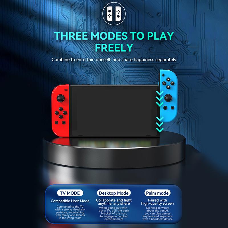 Joypad para interruptor RGB luz de despertar vibração brilho controlador esquerda e direita bluetooth-compatível gamepad para