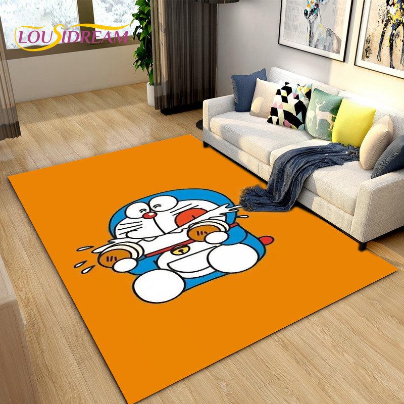 Doraemon Japanese Anime Cartoon Area Rug,Carpet Rug for Living Room Bedroom Sofa Doormat Decoration, Kid Play Non-slip Floor Mat