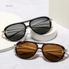 Luxury Brand Designer Triangle Cat Eye Sunglasses Women For Men Vintage Popular Metal Small Sun Glasses Ladies Shades