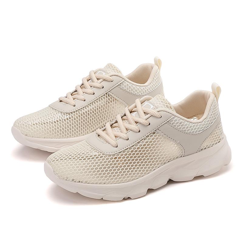 

Summer Women s Mesh Athletic Shoes, Fashionable Casual Shoes, Plus-size Women s Shoes 41 бежевий