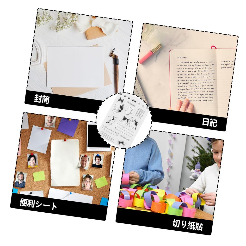 seimeinoki Clear Set of Transparent for Planner Letter Handmade DIY for and Embossing Stamps, Cat, 3, Silicone, Stamps, Making, Decoration, Crafts,
