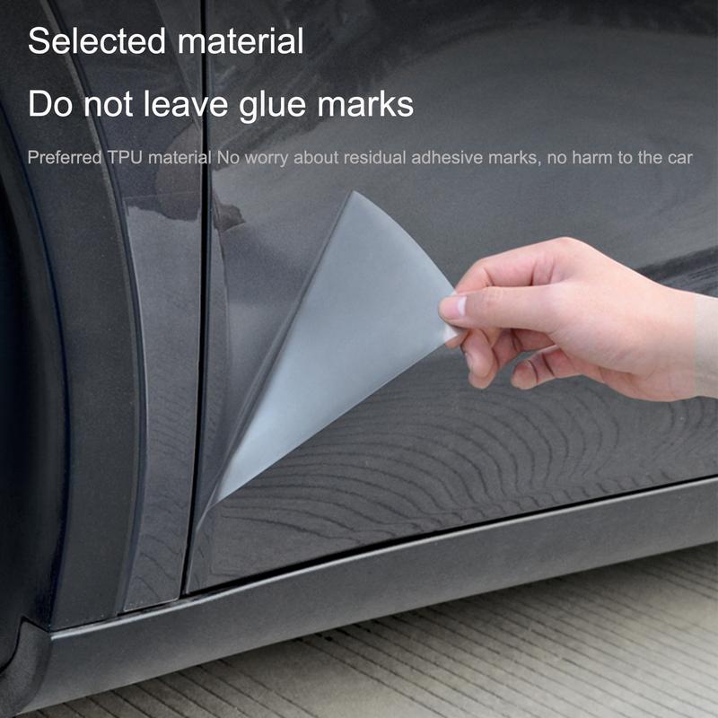 Black TPU Car Body Protective Film Invisible For Tesla Model 3/Y 2017-2025 Front Rear Door Extended Transparent Car Clothing Set