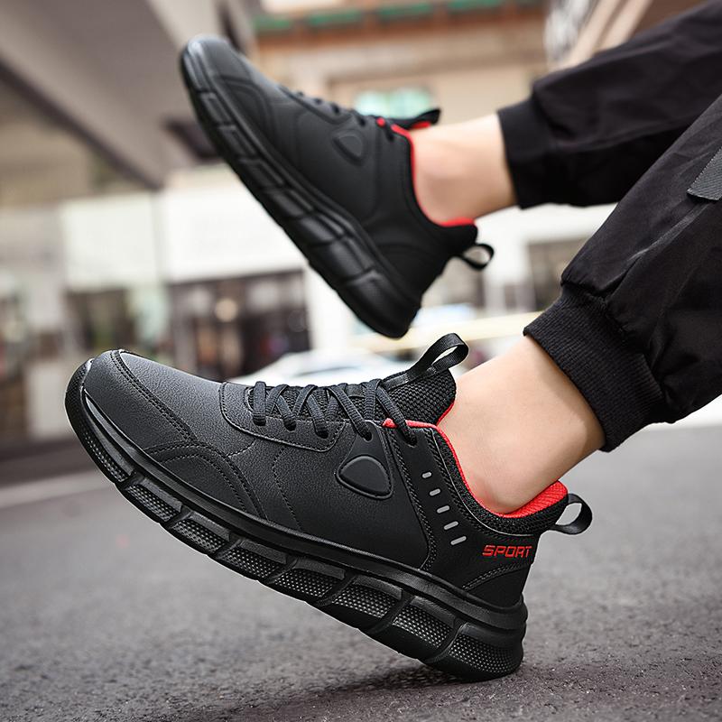 Men Thick Bottom Sneakers Platform Casual High Top Running Shoes Breathable Sock Sport Shoes Fashion Walking Black Footwear Big