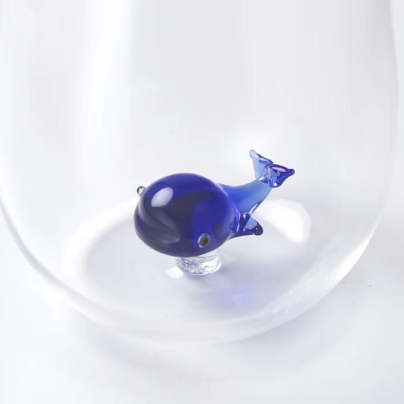 Süßer transparenter Borosilikatglasbecher Cartoon 3D-Tierdesign Haushalt Milchsaft-Wasserbecher für Kinder und Erwachsene