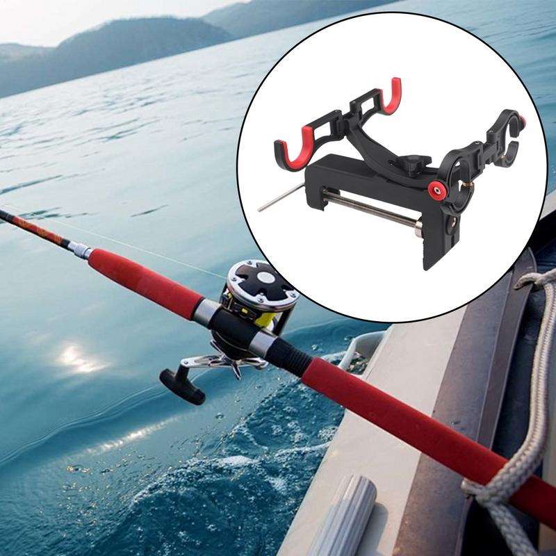 Double Pole Boat Fishing Rods Holder Sea Fishing Stand Foldable Fishing Pole Bracket 90 Degree Adjustable Fishing Pole Support