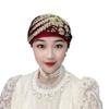 Turban Cap Floral Lace Caps Embroidery Beanie Hair Cover Cap Women Headscarf  Head Wraps