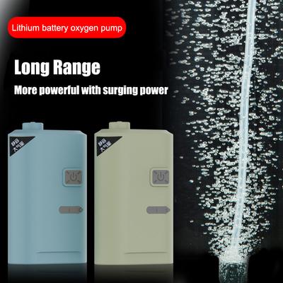 Sauerstoffpumpe für Aquarien, USB-wiederaufladbare Sauerstoff-Luftpumpe, Ultra-leise Sauerstoff-/Belüftungspumpe, Tragbar für Outdoor-Fischerei