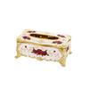 Lyxig Rosenpappershållare i europeisk stil för hem- och bilanvändning