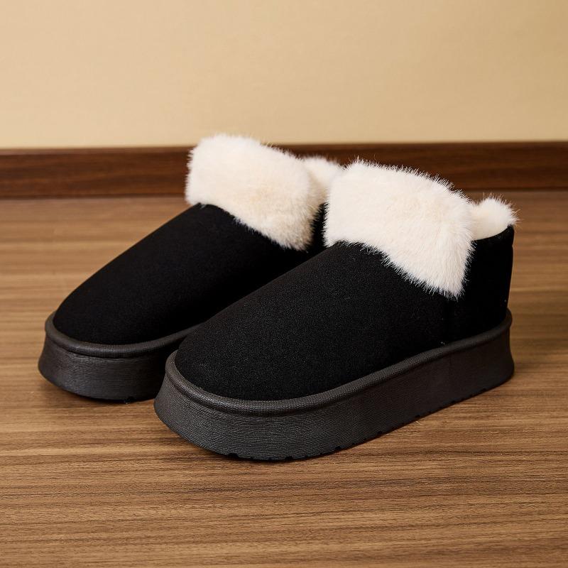 Hot-selling low-top piled thickened winter warm snow boots new couple thick-soled non-slip short wool cotton shoes