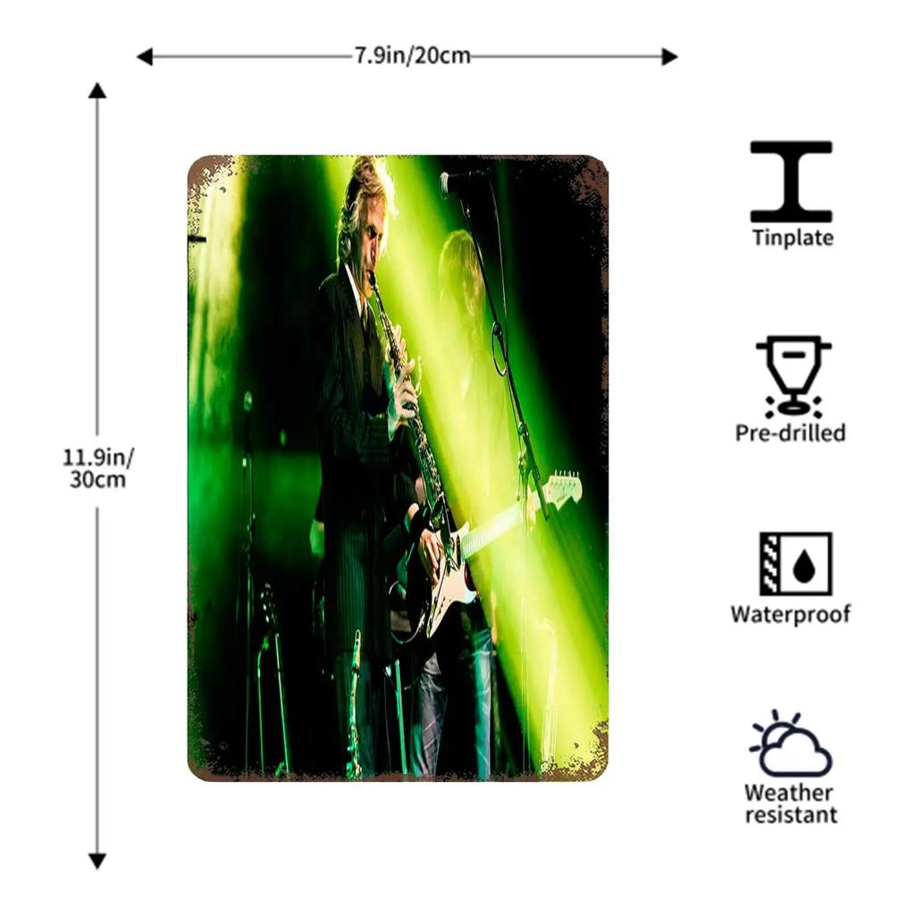 Dire Straits Band Metall Deko Poster Vintage Blechschild Metallschild Dekorative Plakette für Pub Bar Man Cave Club Wanddekoration