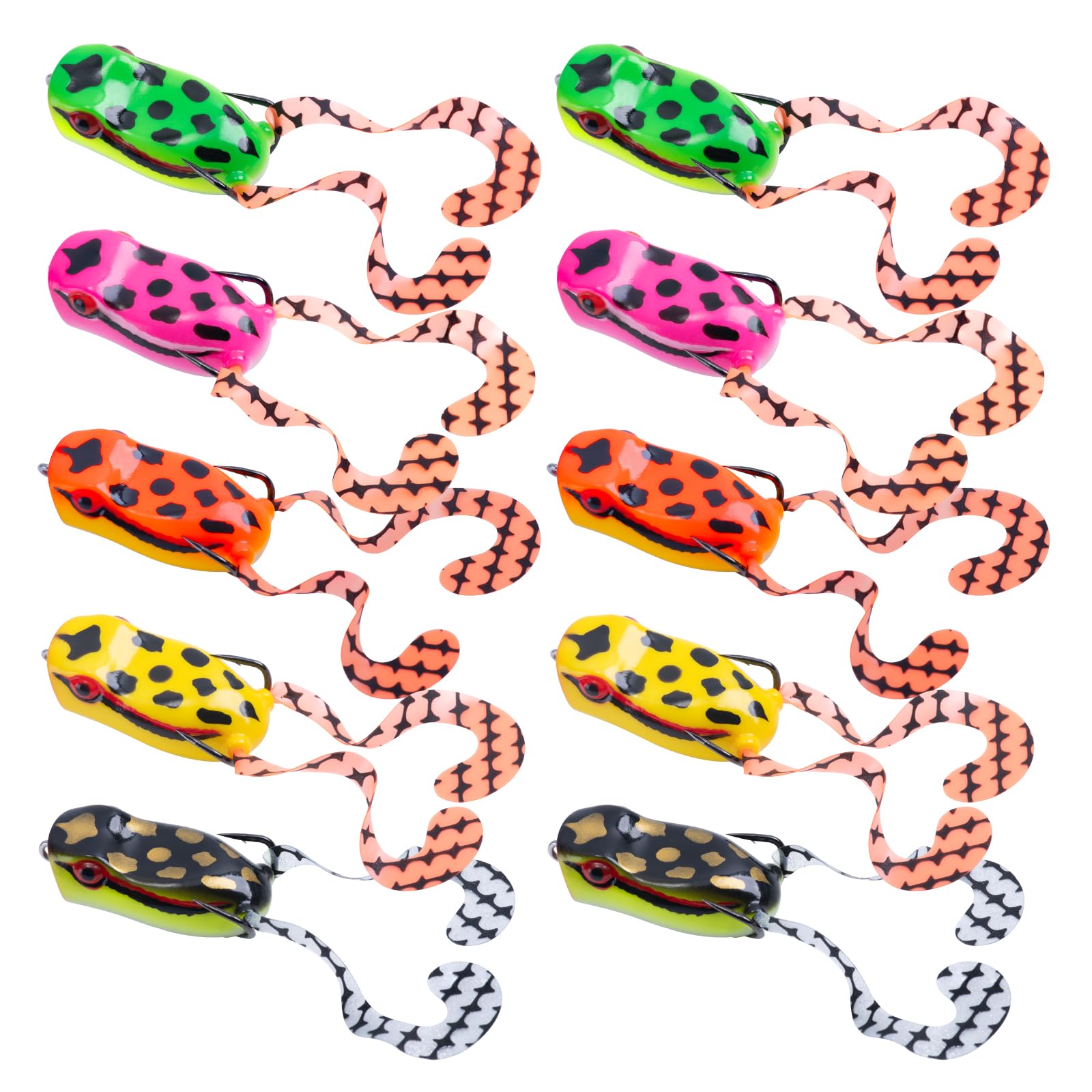 

Приманка Goture Лягушка Топвотер Ловля Басса Змееголова Крючок Лягушка Набор Мягких Рыболовных Приманок, Набор из 10 штук, 15 г/6 см, Приманки, Наживка,