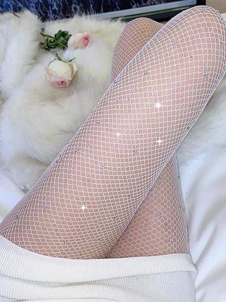 Czarne Jedwabne Koronkowe Kabaretki Lolita dla Kobiet - Odporne na Zaciągnięcia, Mikropresja, Piękne Nogi