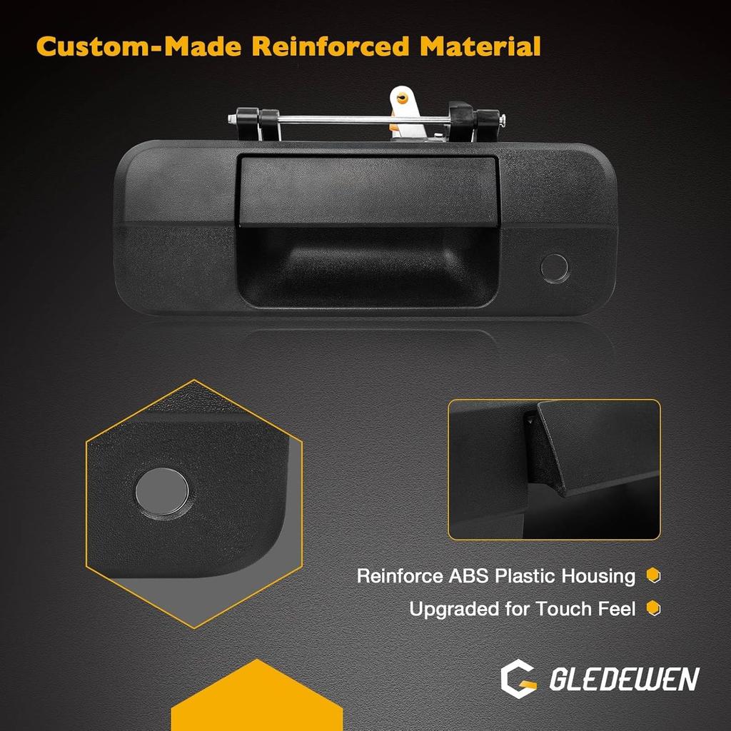 Gledewen Tailgate Handle Liftgate Latch Handle With Keyhole | For 2007-2013 Toyota Tundra | Replaces# 69090-0C040, 690900C040, 81213