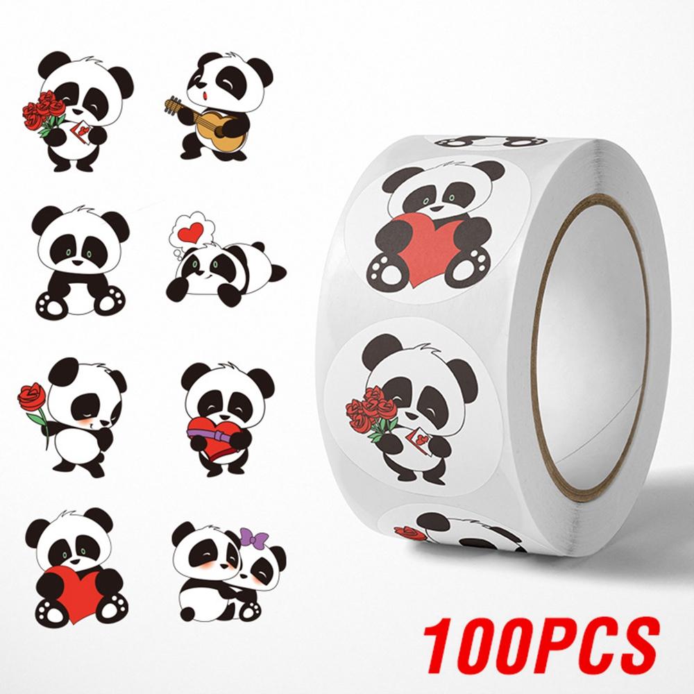 100-500Pcs High-Quality Panda High-Quality Cute High-Quality Cartoon High-Quality Stickers 1Inch High-Quality Reward High-Quality Sticker