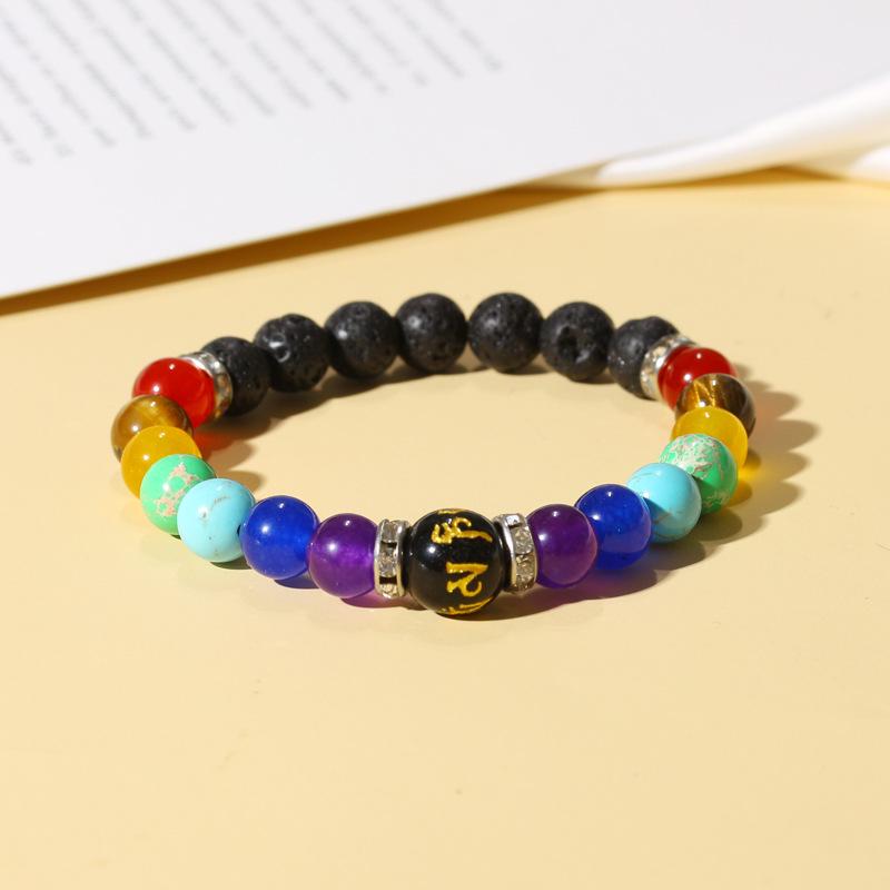 Ethnic Wind Bracelet Colorful Chakra Bracelet Handmade Beaded Men And Women Bracelet Hand Jewelry ADM