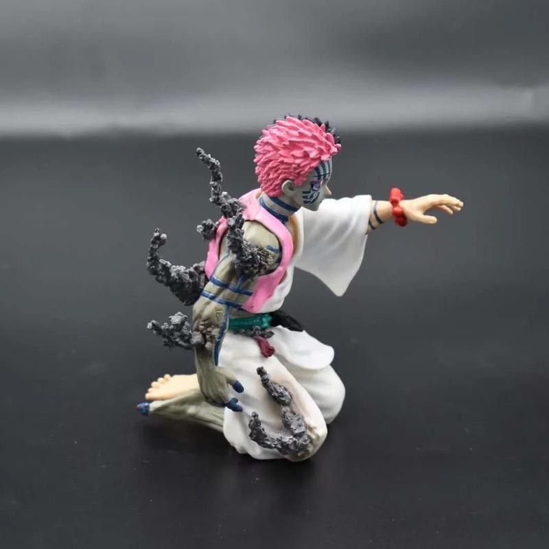 Demon Slayer Twelve Kizuki Anime Figures Gk Akaza Confession Before Death Decoration Model Half Human Half Ghost Kids Toys Gifts