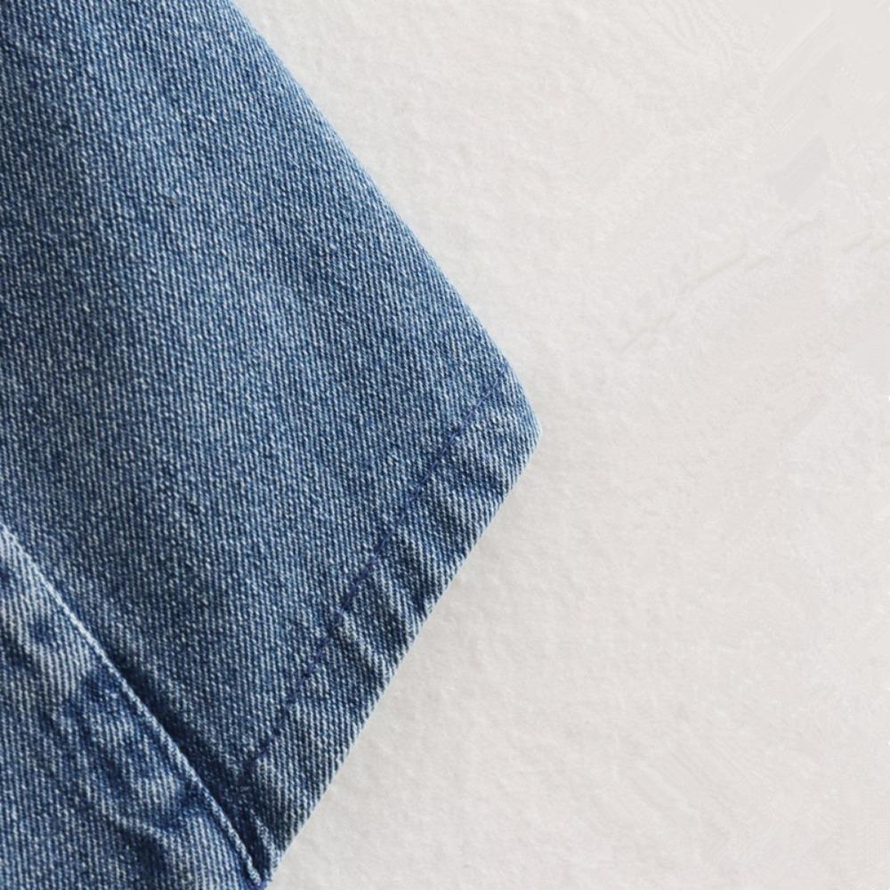 Dámská móda Přední knoflík Džínovina Vesta Vintage Výstřih do V Bez rukávů Dámské svrchní oděvy Elegantní vesta