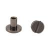 120set Chicago Screws 9.5x8mm   Burr   Brass Curved Appearance Flat Head Electroplating Leather Rivet Tool