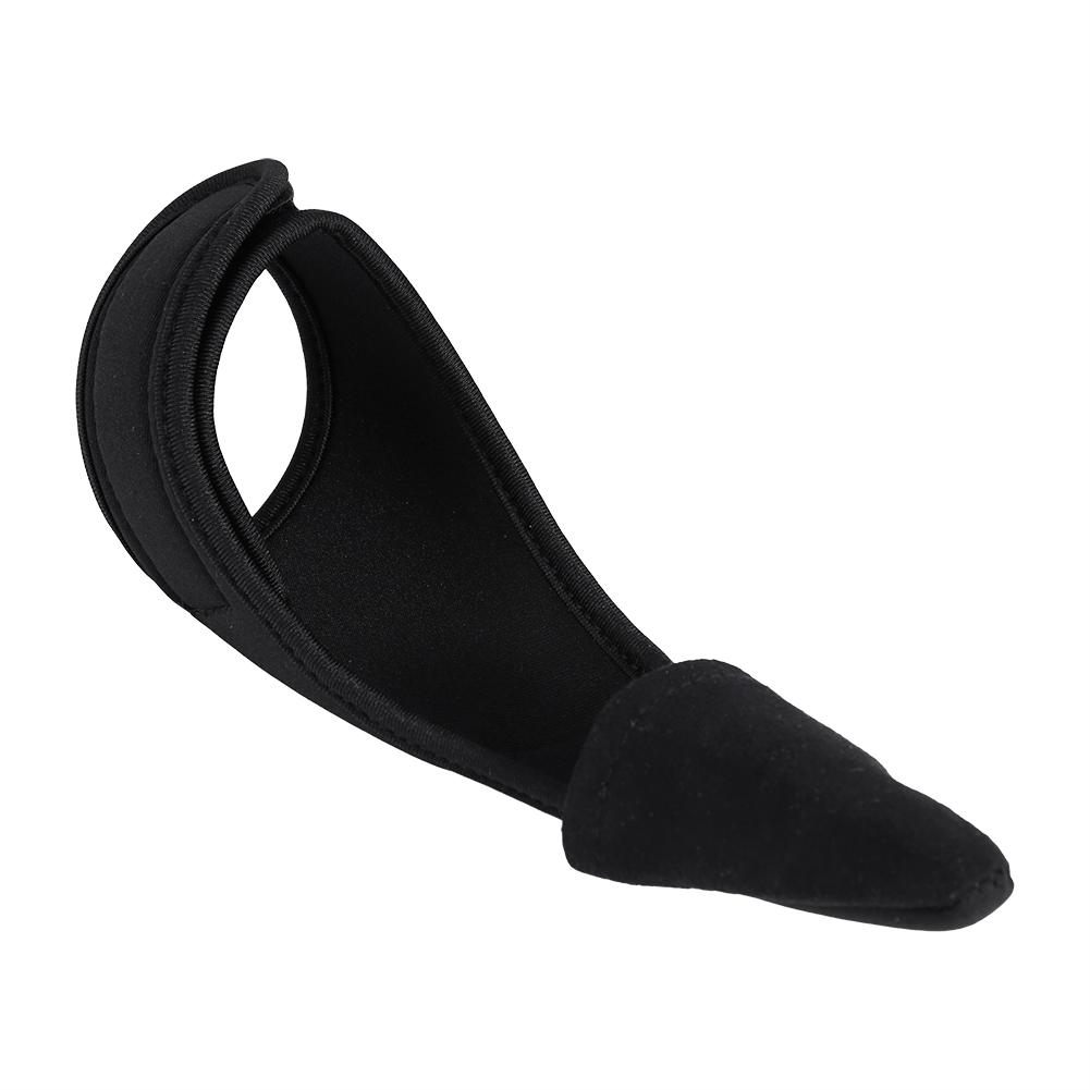 Protection d'index unique noire confortable Gant à bande élastique unisexe Pour la pêche en extérieur Gant d'index unique pour le lancer