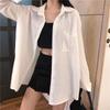 Women's Summer UV Protection Ice Silk Cardigan – Loose Fit, Breathable, Solid Color, Long-Sleeve, Plus Size
