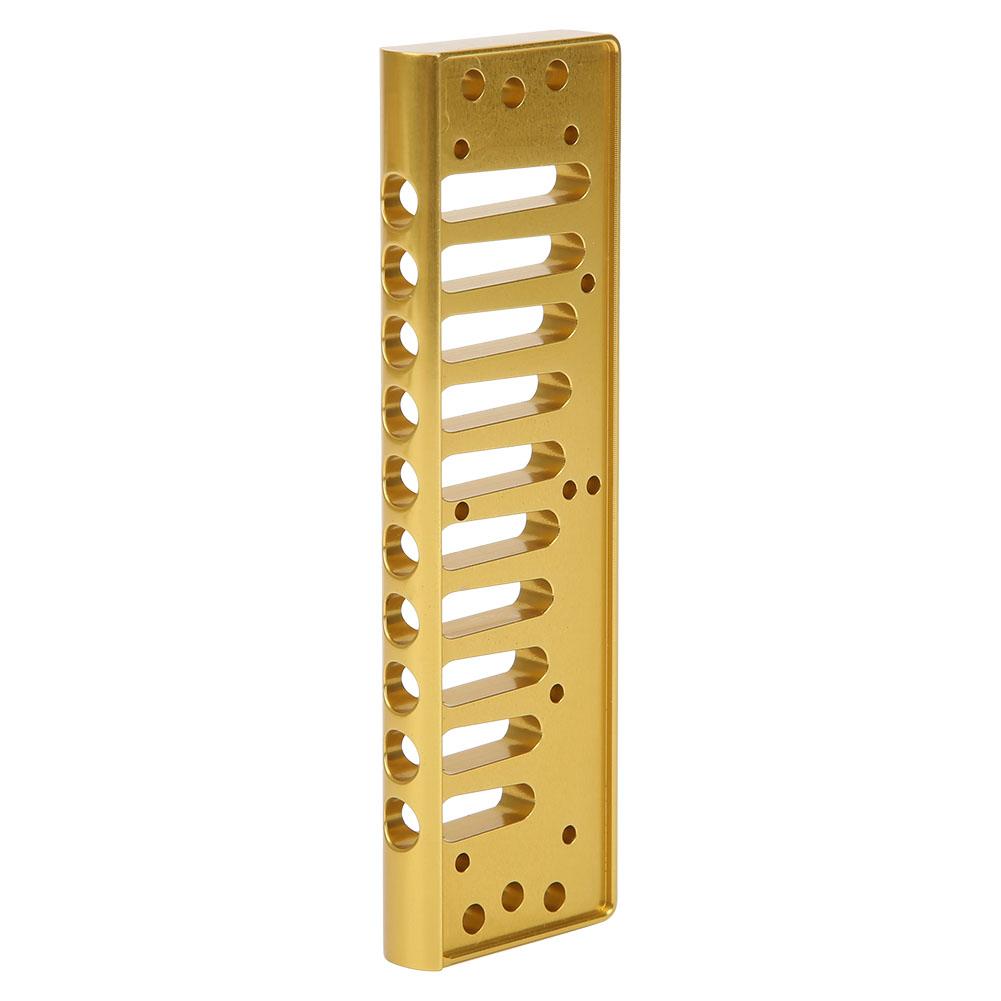 Harmonica Comb 10‑Hole Blues Harp Comb Part for HOHNER SP20 Aluminum Alloy Harmonica AccessoryGold
