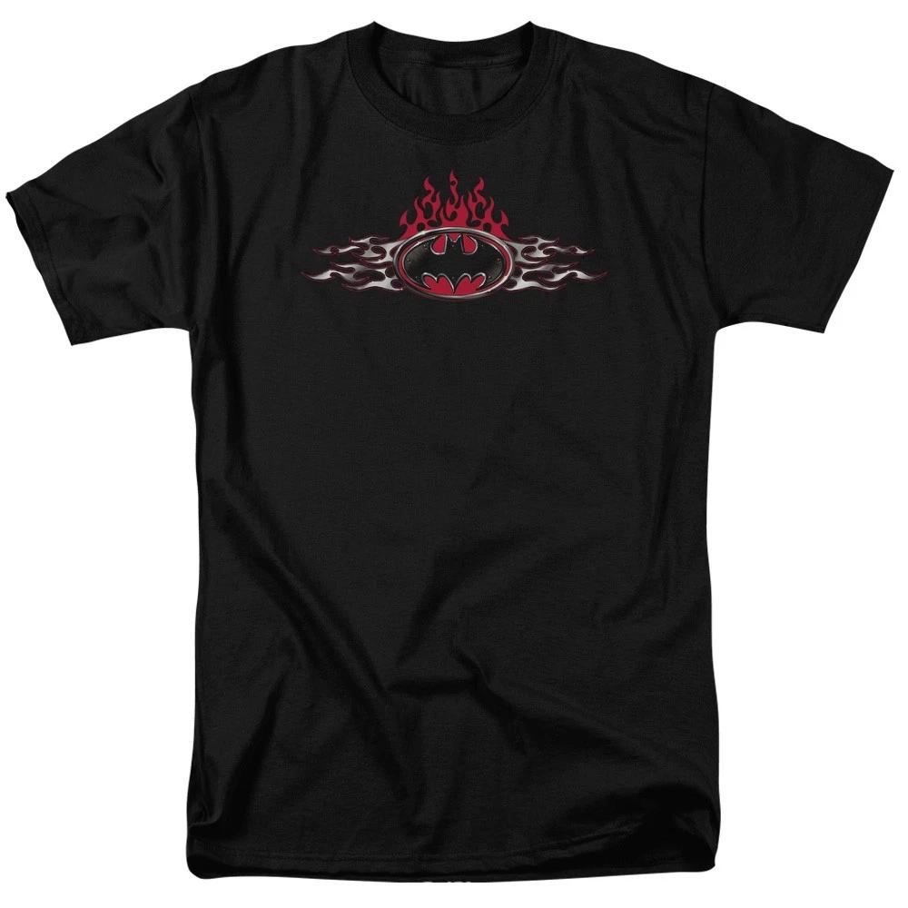Batman Steel Flames Logo DC Comics Licensed Children s T-shirt 120