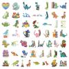 Dinosaur Matte Film Stickers: 50-Sheet Pack for Backpacks & Thermos Decoration