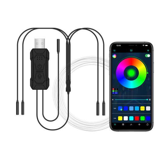 Car Colorful Ambient Light with Wireless App/RF Remote Control LED Interior Lighting Kit for Car Truck SUV RV Boat Home Bedroom Party Decor