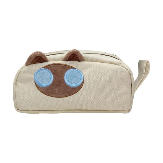 Pencil Case Cartoon Pen Pouch 3D Embroidered Cat Capybara Pen Holder Large Capacity School Stationery Organizer for Kids Teens Students