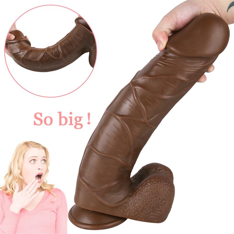 Weibliche super dicke lange Simulation großer Dildo Penis SM echtes Gefühl Sexspielzeug Gerät großer Analplug