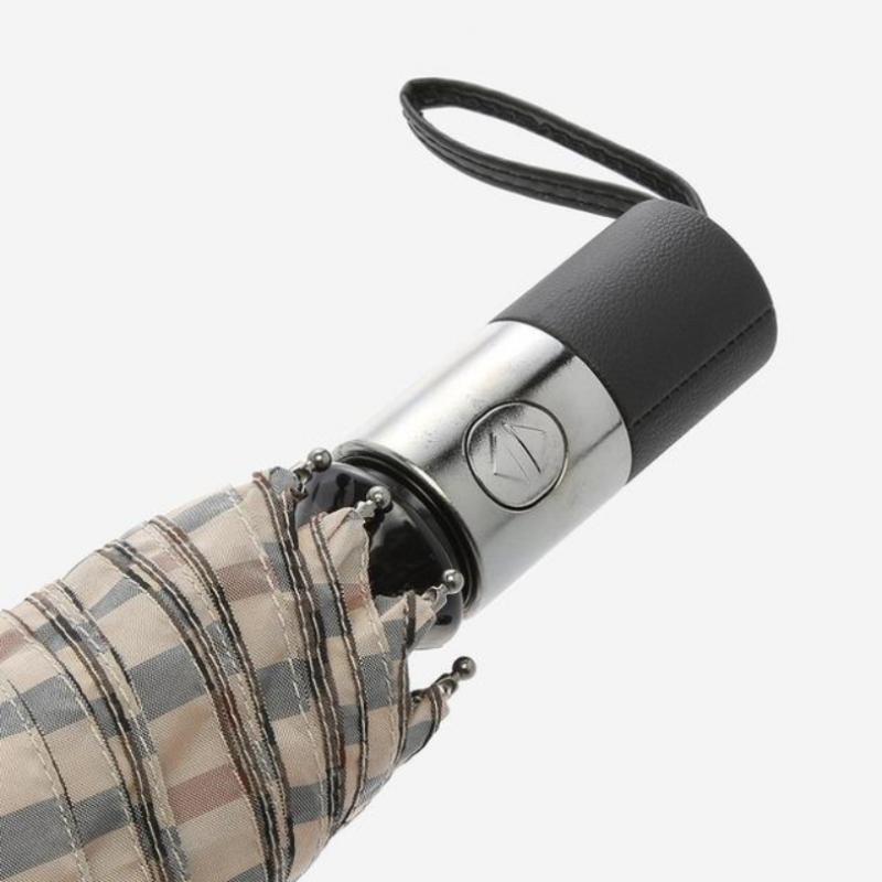 Daks Brown Check 3 Fold Automatic Umbrella Dbum9e801