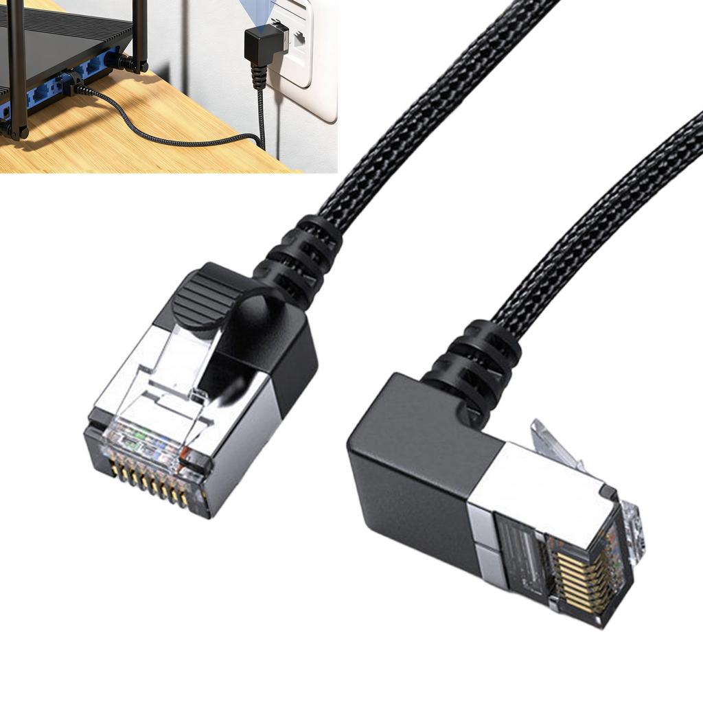 Flexible Ethernet Cable Cat6 RJ45 Cord 10 Gigabit Fast Speed Shielded Braided Networking Wire for PC Router Laptop Ethernet