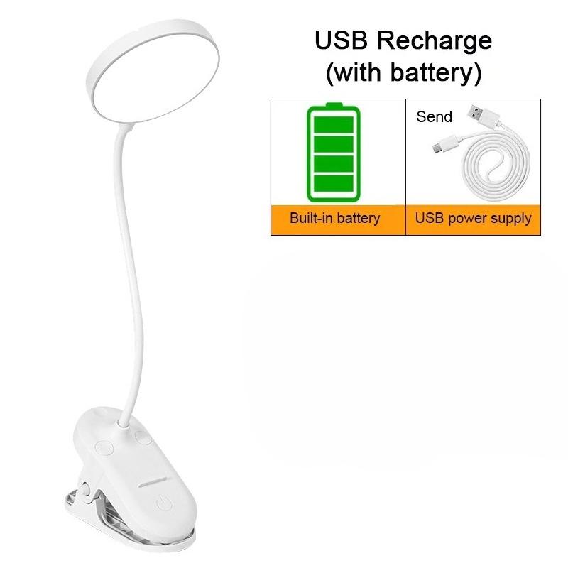 LED Clip on Mini Book Lamp USB Rechargeable Reading Lamp Book Reading Light Portable Read Book Light Bedroom Reading Night Light