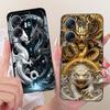 For Infinix Hot 30 5G X6832 Cool Dragon Tiger Pattern Phone Case For Infinix Hot30 5G Black Silicone Soft Cases