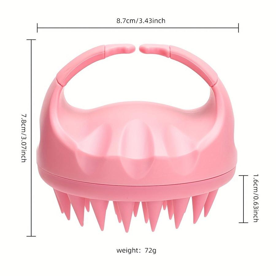 Scalp Massager Shampoo Brush Silicone Head Cleaning Brush Handheld Shower Scalp Cleaning Brush Bathroom Accessories