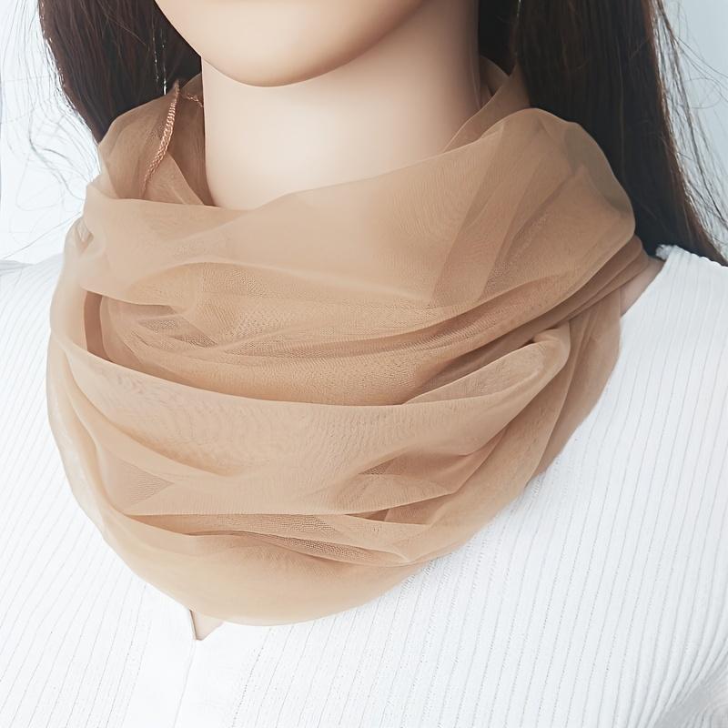 

1PC Spring and Summer Scarf Women s Pullover Silk Scarf Versatile Neck Protector Fake Collar Women s Neck Cover Versatile Decorative Scarf Scarf Scarf