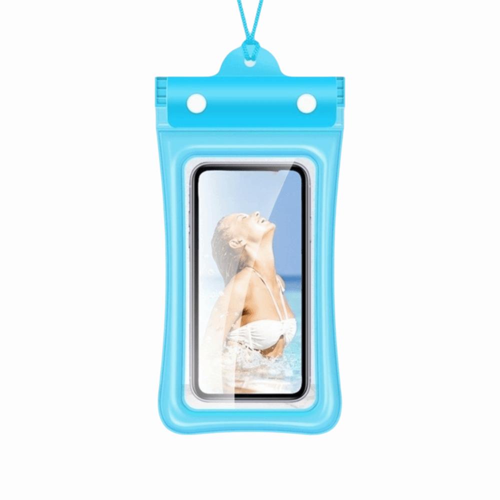 

Full View Water-Sprinkling Festival Phone Pouch Floating Design Waterproof Bag Underwater Use синий