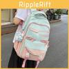 Nylon Casual Travel Backpack For Students With Large Capacity And Butterfly Design