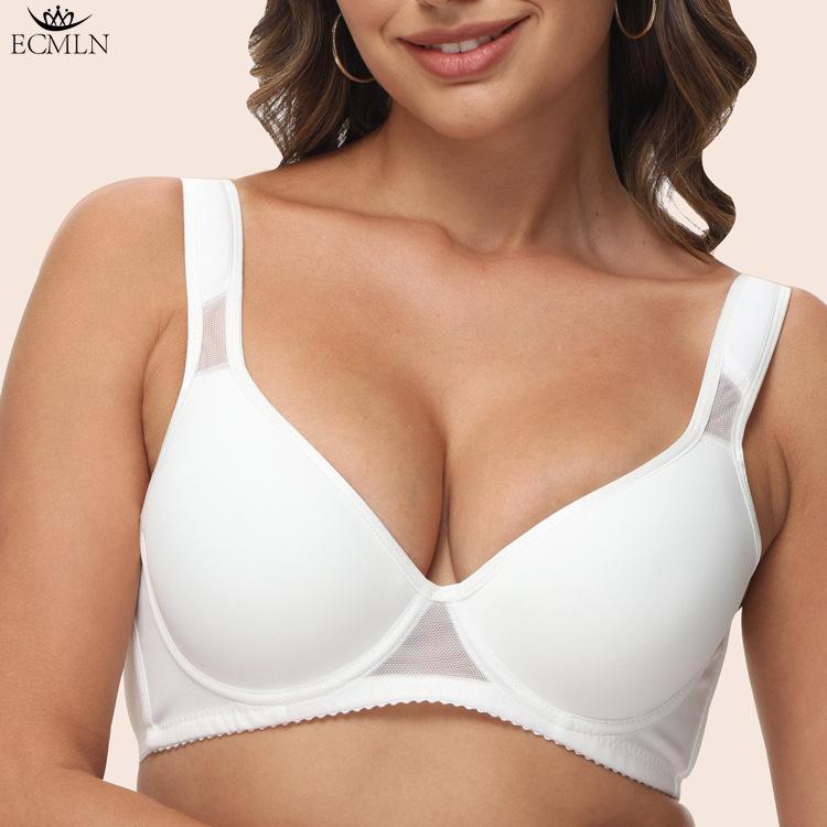 

Жіночий бюстгальтер з великою чашкою DEF Бюстгальтер з чашкою DEF і розширеними бретелями Нижня білизна без вкладишок 40/90 білий