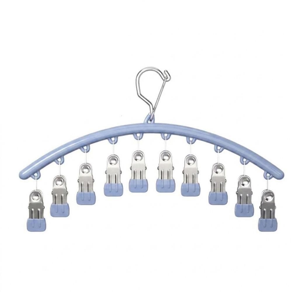 Stainless Steel Arc Shaped Sock Drying Rack Waterproof Windproof Sock Clips for Home