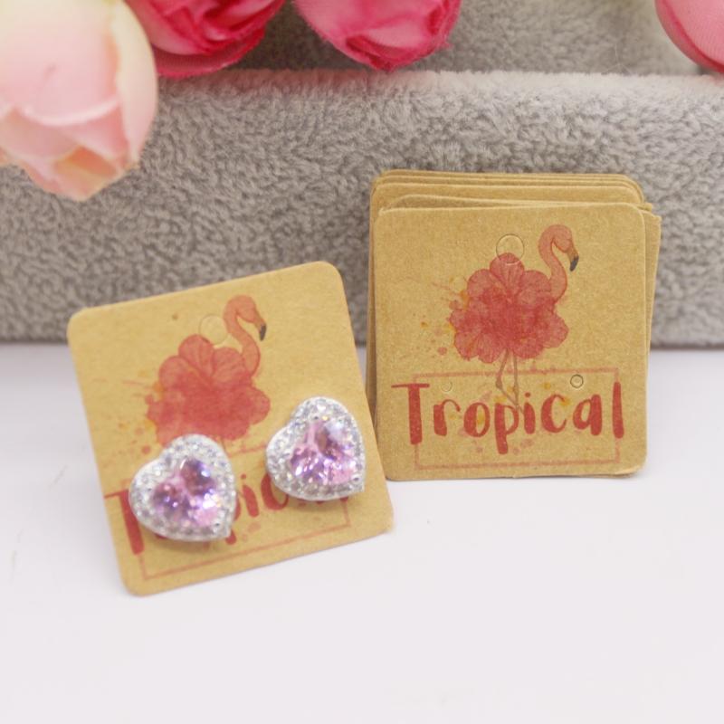 

100 шт. 3x3 см бумажные карточки для демонстрации сережек, серьги, этикетки для упаковки сережек 100card