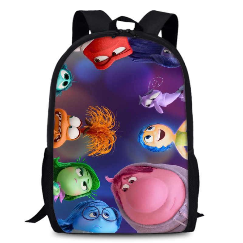 Spacious 15-inch Inside Out 2 Backpack Durable Oxford Cloth School Book Bag
