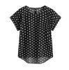 Womens Summer Casual Dot  Print Tops Short Sleeve T-Shirts Blouse