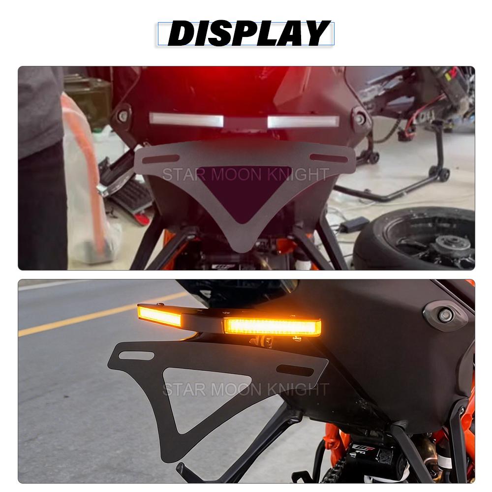 For 1290 Super Duke 1290 Super Duke R 2020-2025 Turn Signal Integrated License Plate Frame License Plate Holder Moto Accessories