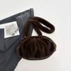 Soft Faux Fur Small Shoulder Bags for Women Wrinkle Relaxed Texture Cloud Shell Bag Winter Fashi Plush Handbags Crossbody Bag