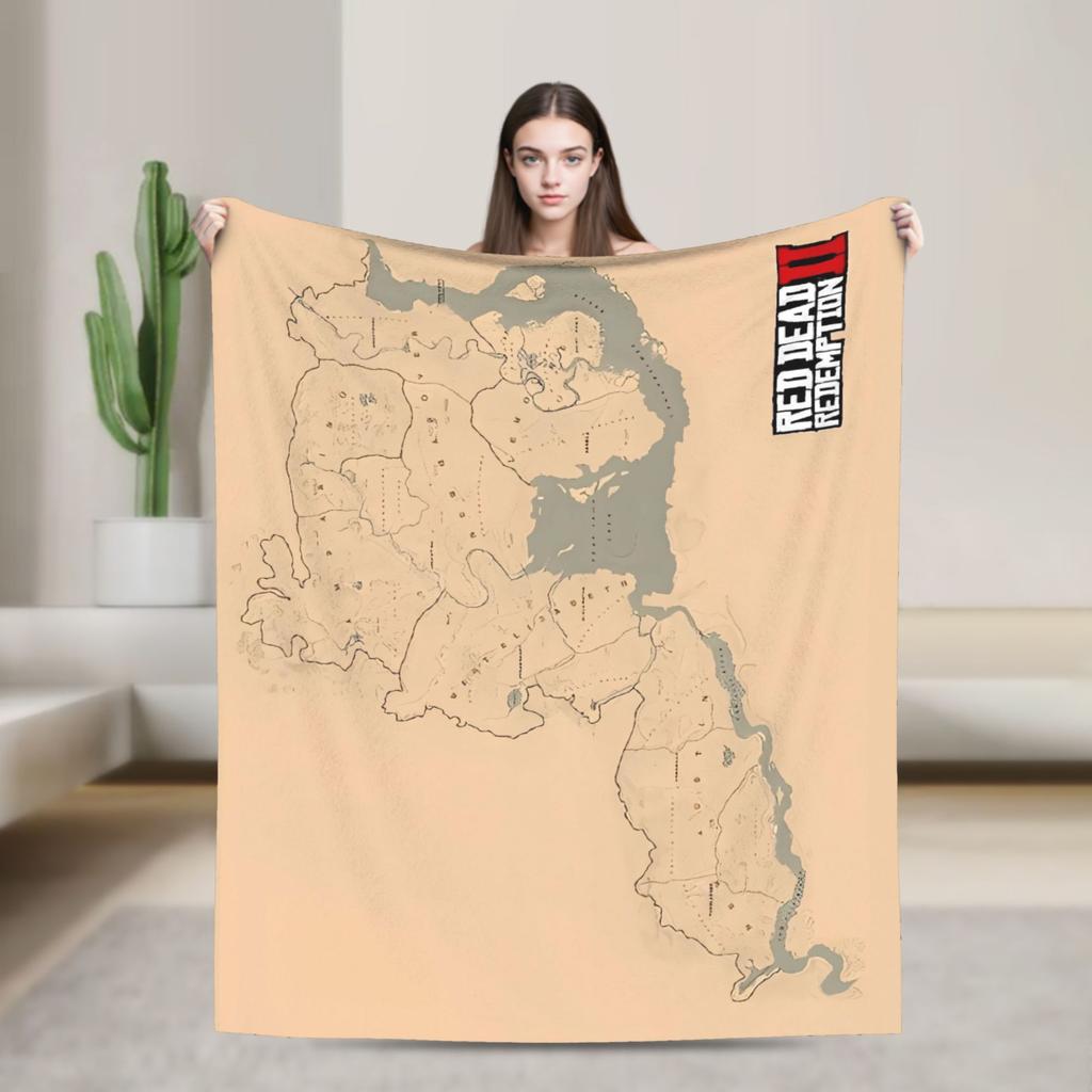 Warm Soft Blanket Travel Office Arthur Morgan  RDR 2 West Cowboy Vintage Bedding Throws  Flannel Bedspread For Sofa Bed Cover